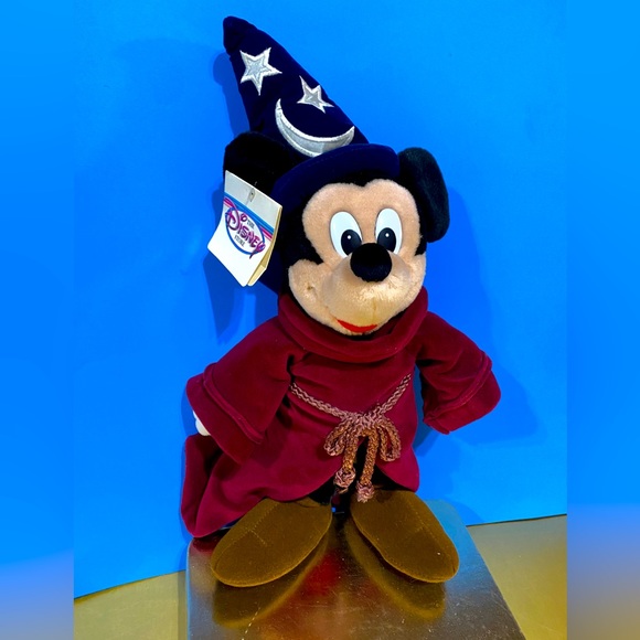 DISNEY NWT VTG 90s FANTASIA MICKEY MOUSE SORCERER PLUSH DISNEY STORE EXCLUSIVE - Picture 1 of 13